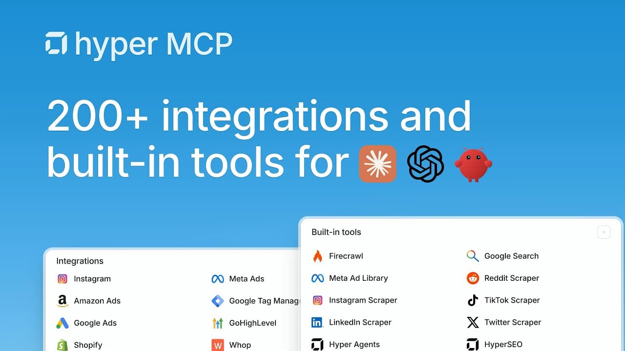 The Marketing MCP for Claude, OpenAI, and every AI agent