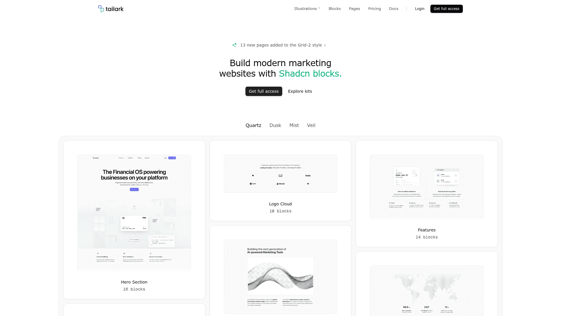 Tailark landing page